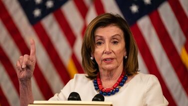 US House Speaker Nancy Pelosi, a Democrat from California, speaks during a news conference at the US Capitol in Washington, on Thursday, January 20, 2022. Bloomberg