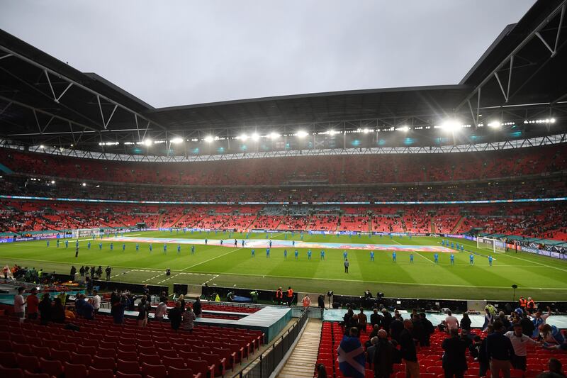 Wembley Stadium in London is due to host the Euro 2020 semi-finals and final. AP