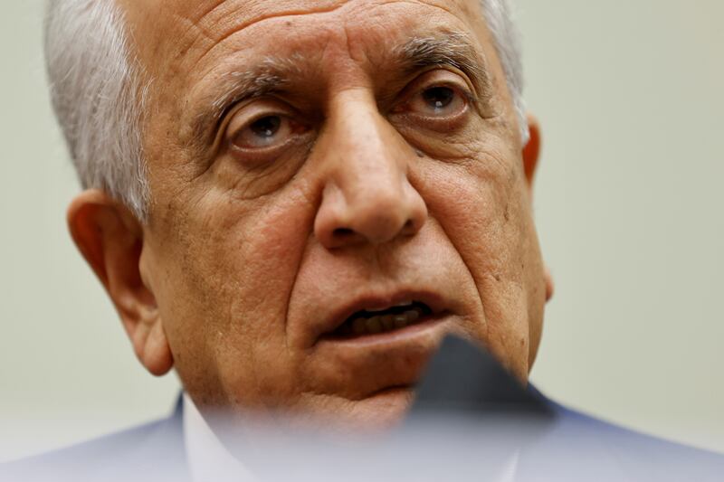 Zalmay Khalilzad testifies about the potential withdrawal of US military forces from Afghanistan at a hearing before the House Foreign Affairs Committee on Capitol Hill in Washington, US. Reuters