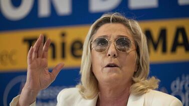 Marine Le Pen's far-right National Rally won fewer votes than expected. AFP