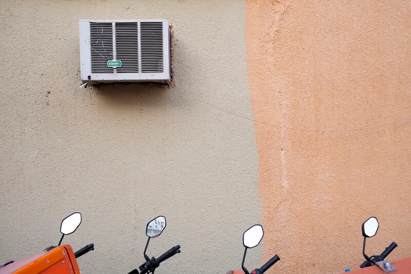 Part of Ahmed Al Kuwaiti’s series documenting the ubiquity of O General AC’s in the urban landscape 