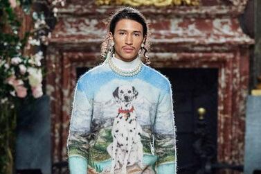 A jumper from the Casablanca autumn / winter 2020 menswear collection.