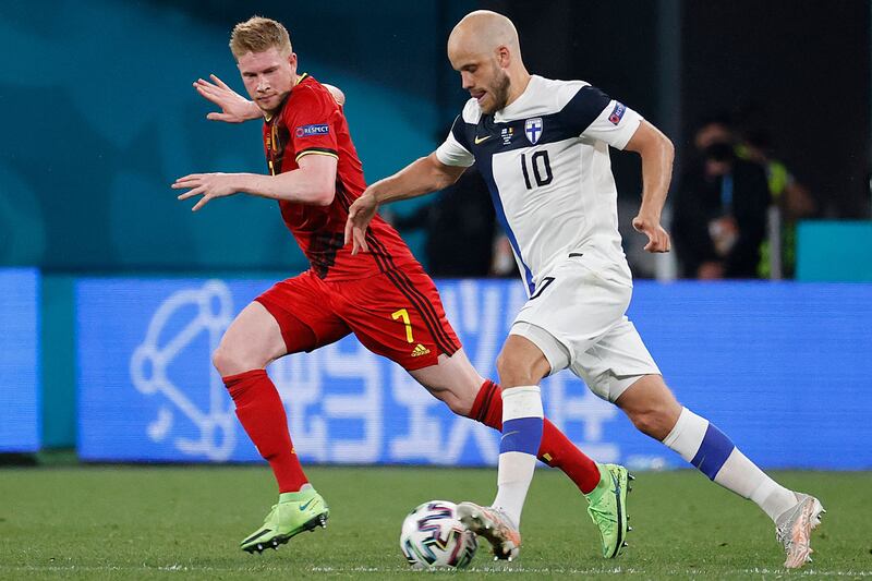 Kevin De Bruyne 7 - It was a case of third time lucky as Kevin de Bruyne found Lukaku three times to create big chances. The first two were offside, but Lukaku swivelled and struck home the third to give a deserved assist to the Belgian playmaker. AFP
