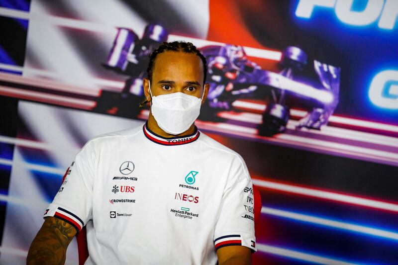Mercedes' Lewis Hamilton finished second to Max Verstappen of Red Bull at the French Grand Prix. Reuters