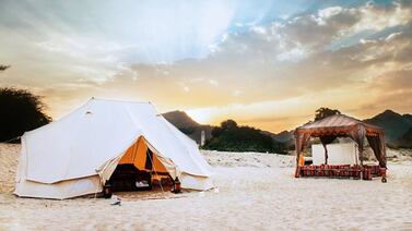 Bedouin style tents similar to those likely to be available to football supporters during the World Cup. Qatar is turning to tradition for its accommodation needs in November. Photo: The Ritz-Carlton