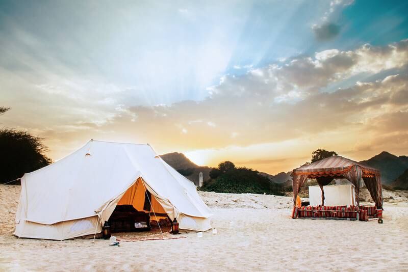 Bedouin style tents similar to those likely to be available to football supporters during the World Cup. Qatar is turning to tradition for its accommodation needs in November. Photo: The Ritz-Carlton