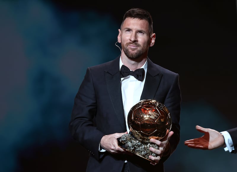 Lionel Messi wins the Ballon d'Or 2023. EPA