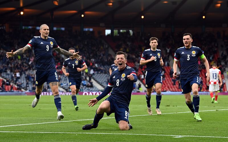Callum McGregor – 7 Billy Gilmour’s replacement was guilty of wasting possession early on, though he redeemed himself as he scored a great goal from the edge of the box. Reuters